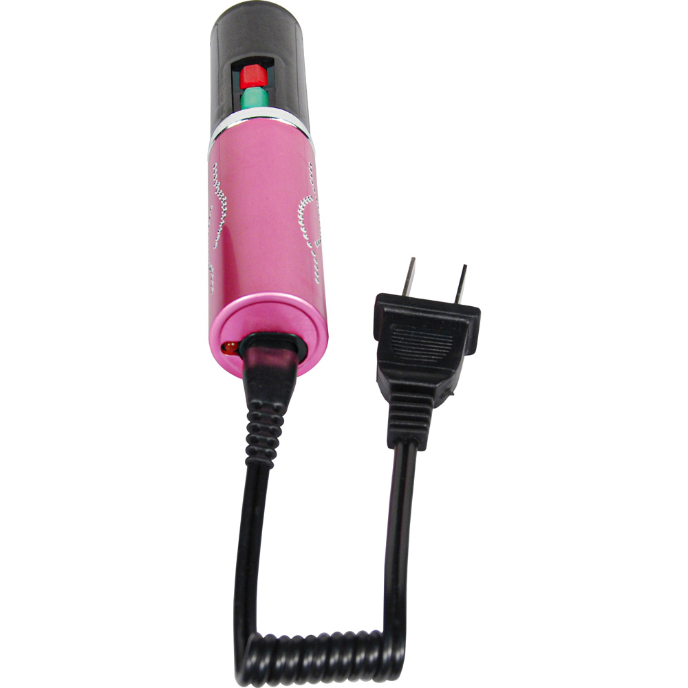 25,000,000 Volt Rechargeable Lipstick Stun Gun with Flashlight, pink view 5